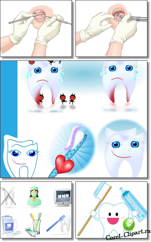 Лечение у стоматолога в векторе