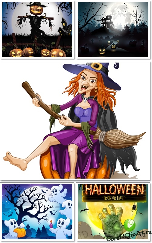 Плакаты Хэллоуин в векторе