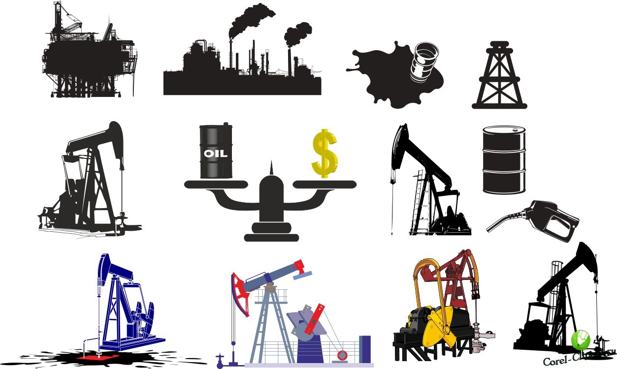 Нефть, нефтяная промышленность, нефтяные вышки. Oil