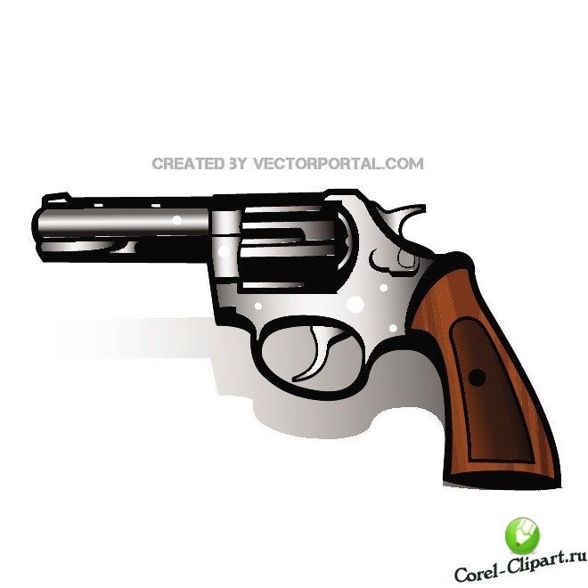 Револьвер - векторная иллюстрация