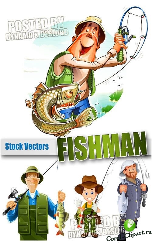 Рыбаки в векторе