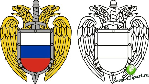 Герб / эмблема Федеральная служба охраны РФ ( ФСО ) в векторе