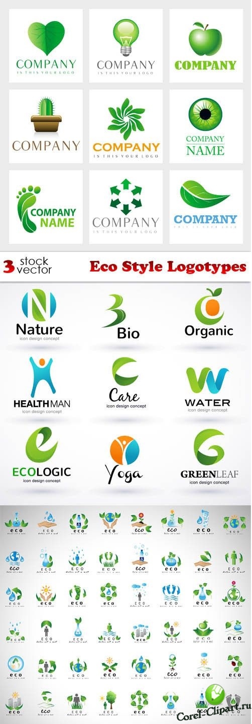 Эко стиль - логотипы в векторе