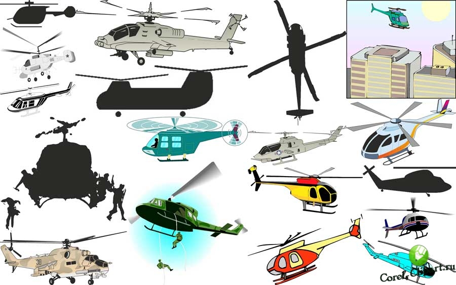 Вертолеты в векторе